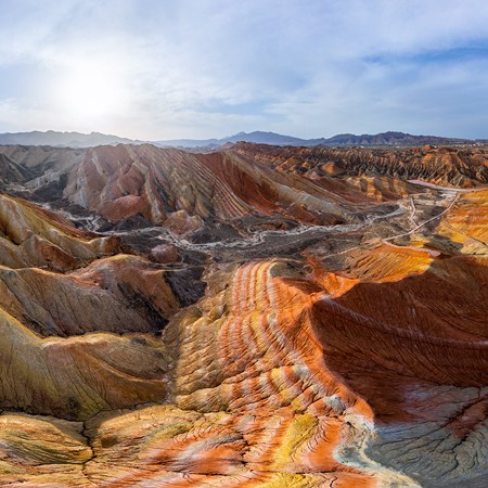Colourful mountains of the Zhangye Danxia Geopark, China
