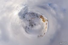 Вулкан Мутновский, в кальдере зимой 6