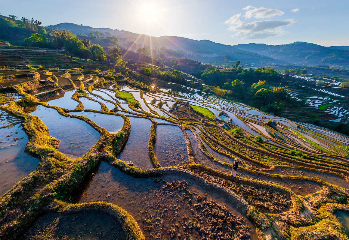 Yuanyang Rice Terraces China Map