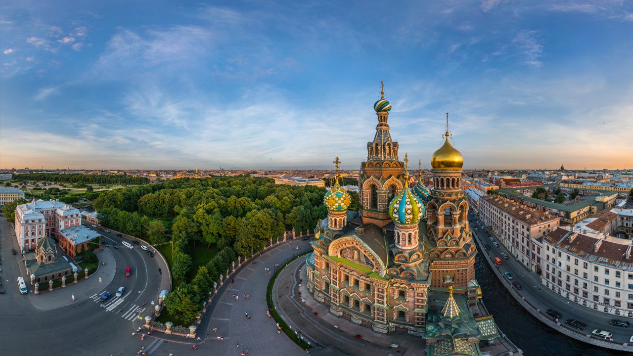 Храм Спаса-на-крови Санкт-Петербург сверху